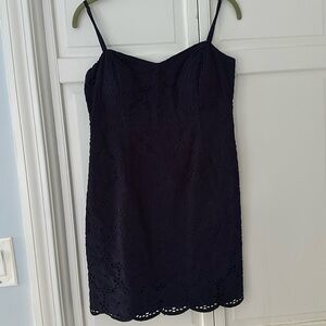 Lily Pulitzer navy eyelet dress. size 6